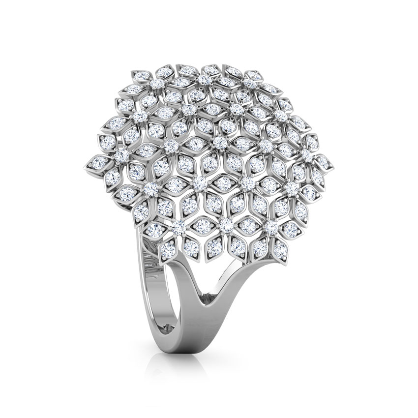 Floret Mesh Diamond Ring