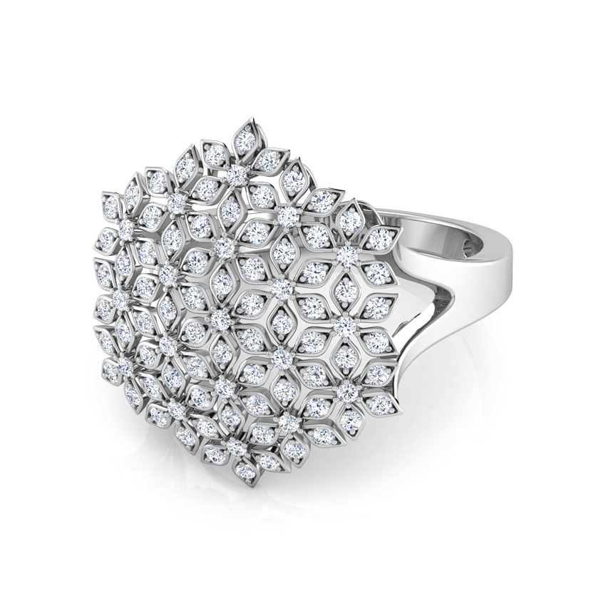Floret Mesh Diamond Ring