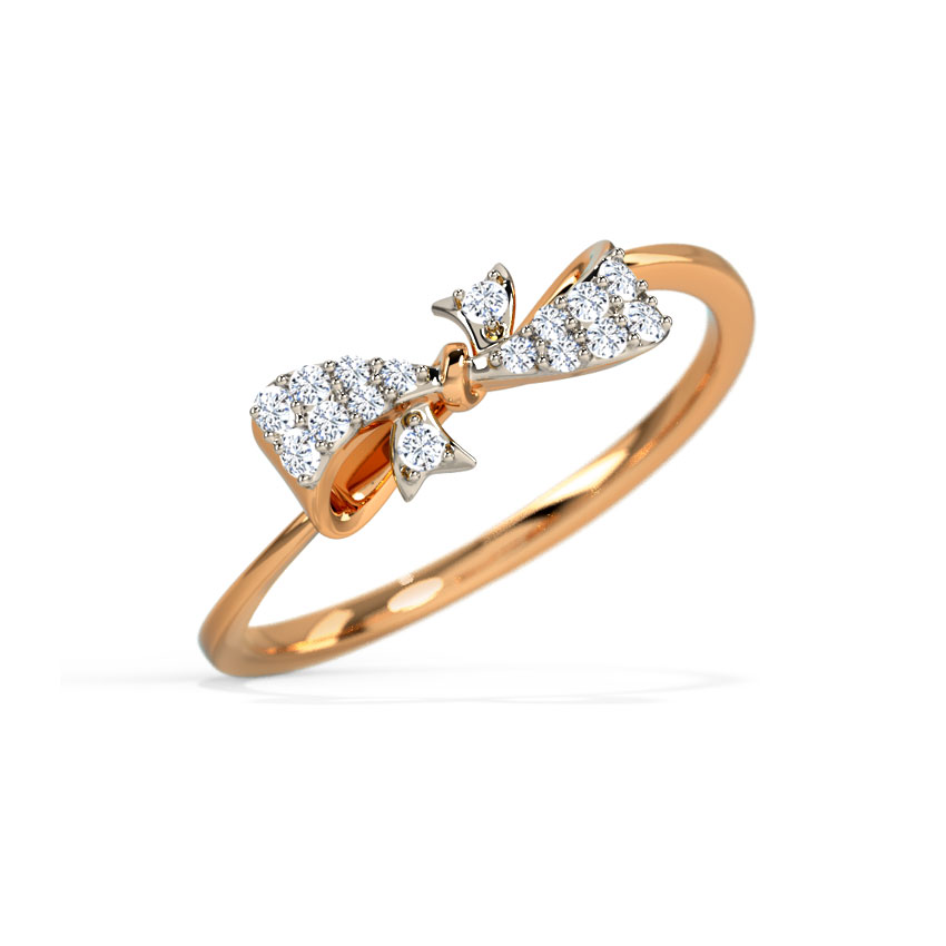 Elegant Bow Diamond Ring