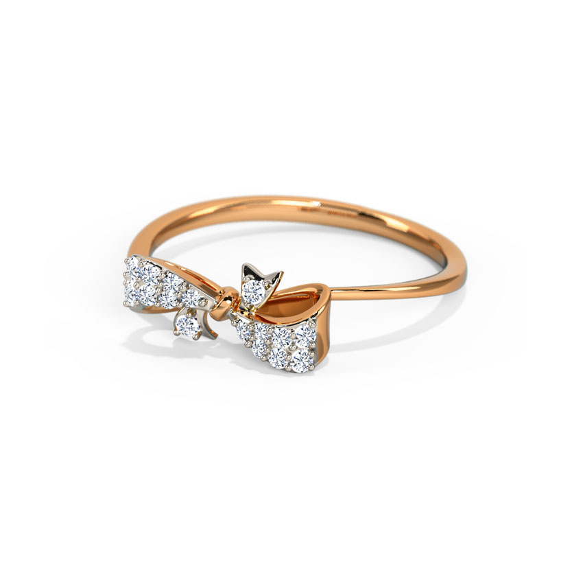 Elegant Bow Diamond Ring