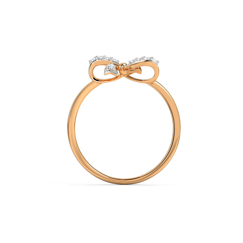 Elegant Bow Diamond Ring
