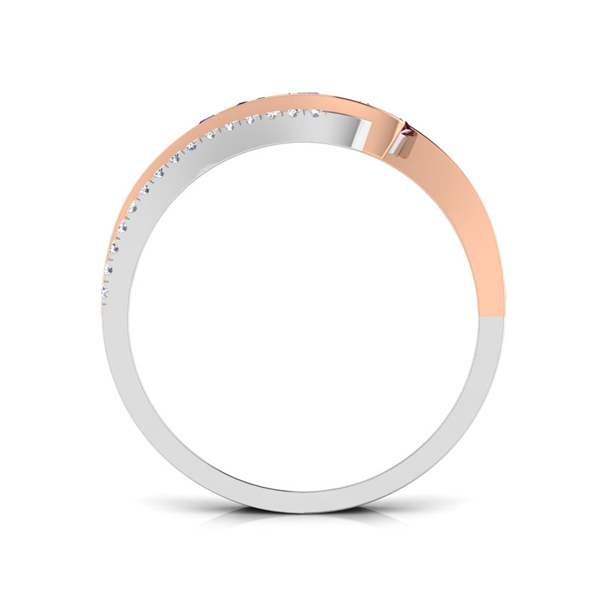 Graceful Tri Line Diamond Ring