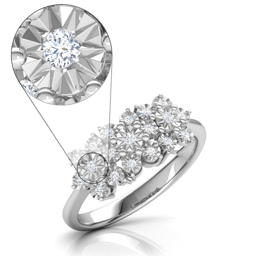 Clump Miracle Plate Diamond Ring