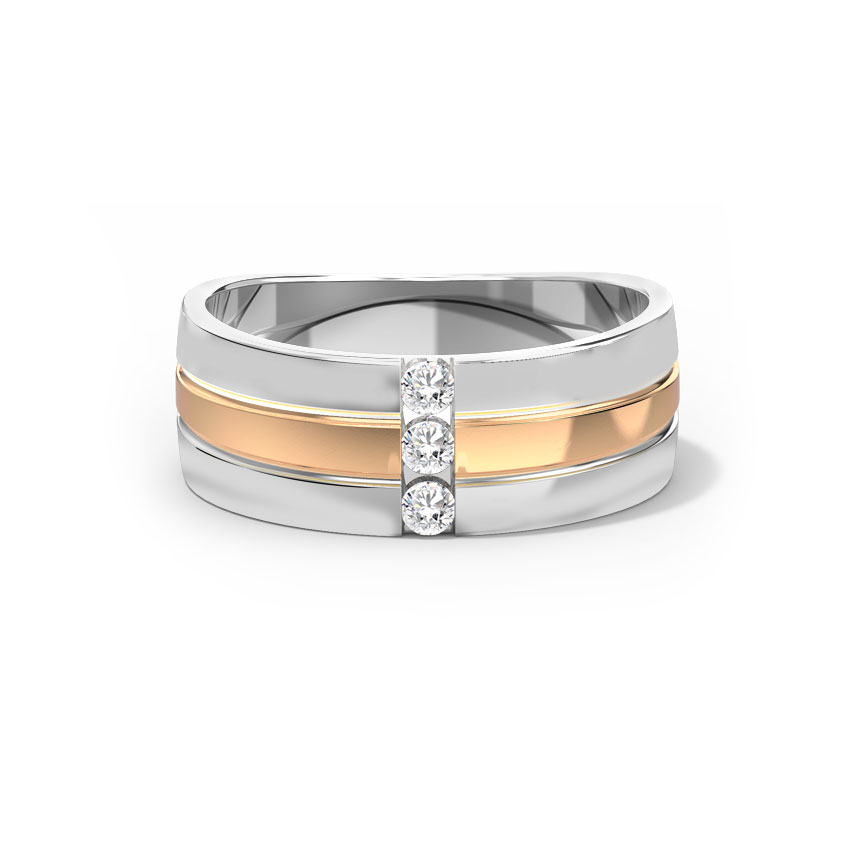 Scott Grooved Diamond Band