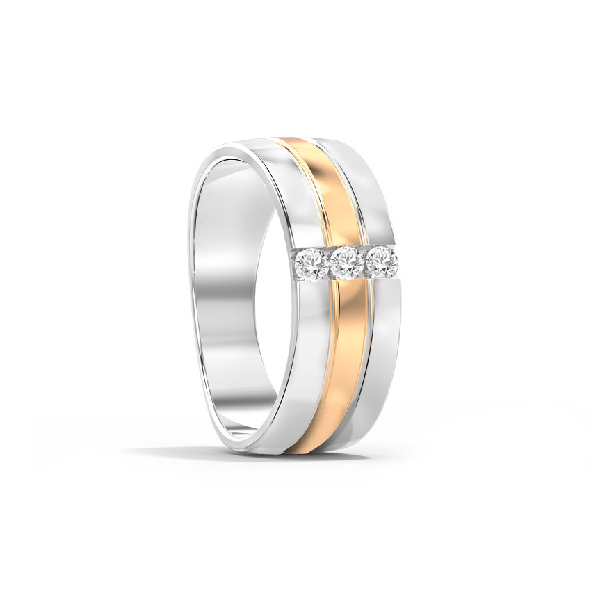 Scott Grooved Diamond Band