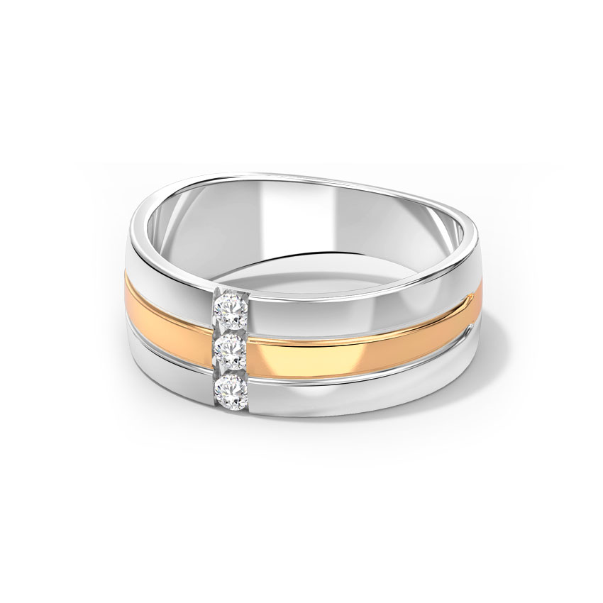 Scott Grooved Diamond Band