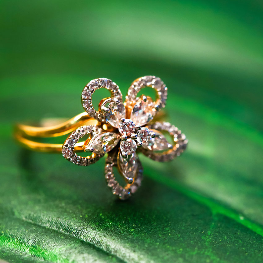 Sunburst Diamond Ring