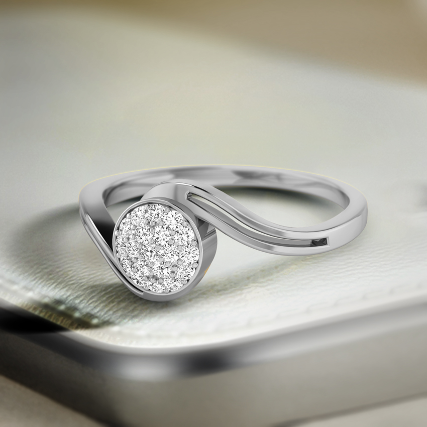 Clustered Orb Diamond Ring