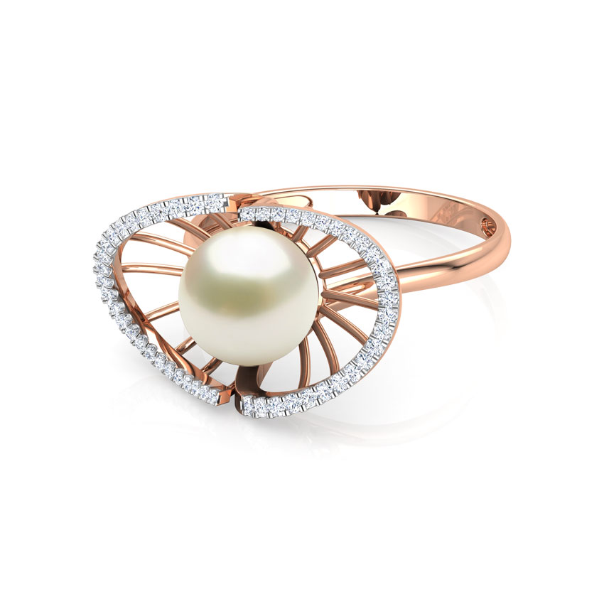 Divine Pearl Diamond Ring