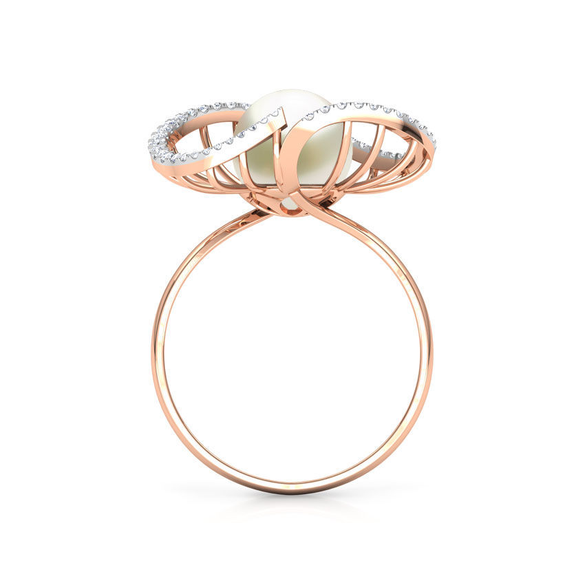 Divine Pearl Diamond Ring