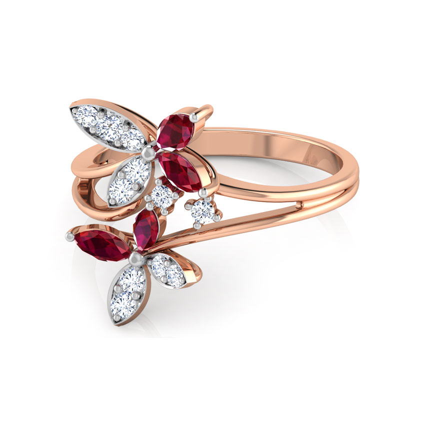 Duo Flower Diamond Ring Duo Flower Diamond Ring