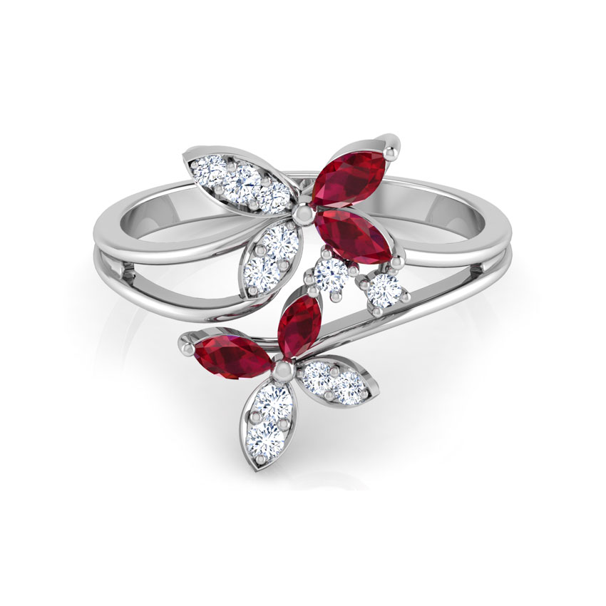 Duo Flower Diamond Ring Duo Flower Diamond Ring