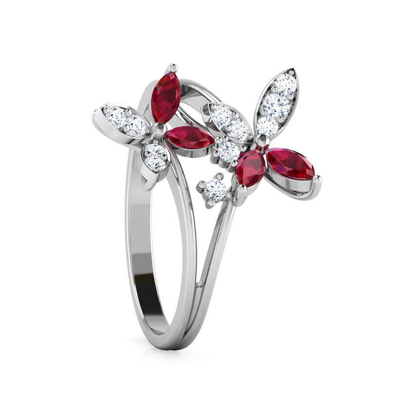 Duo Flower Diamond Ring Duo Flower Diamond Ring