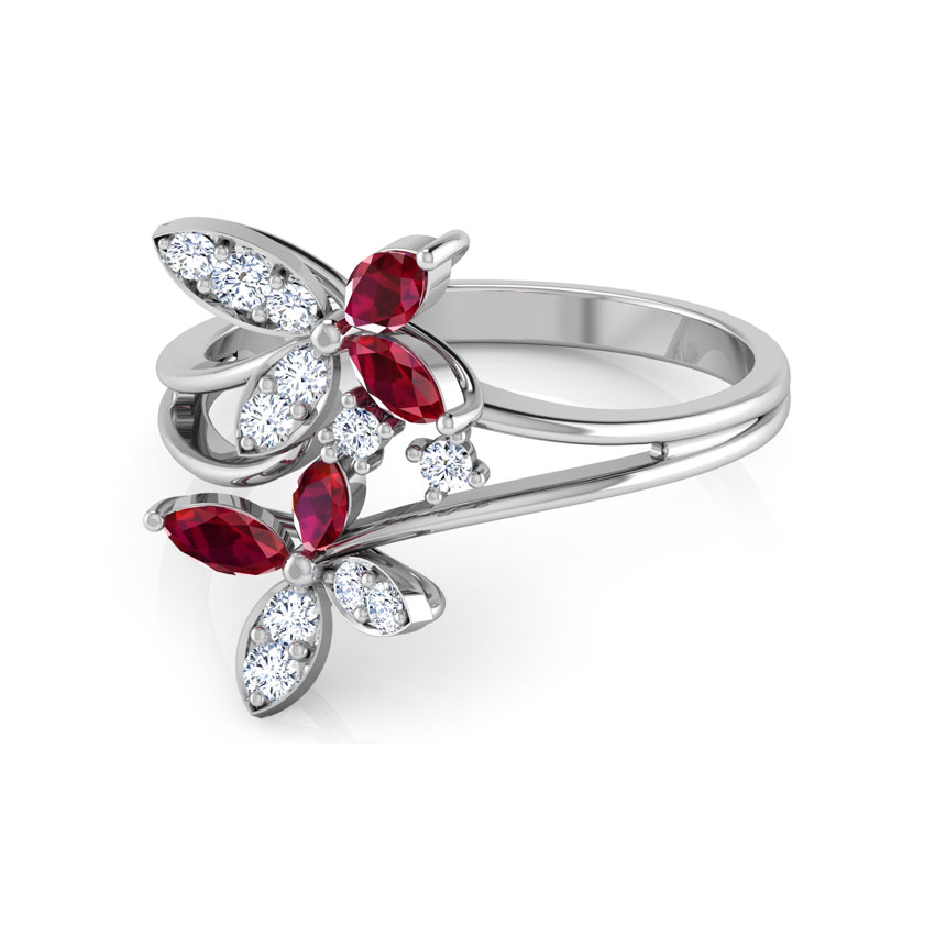 Duo Flower Diamond Ring Duo Flower Diamond Ring