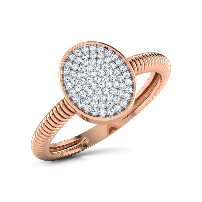 Ovate Cluster Diamond Ring