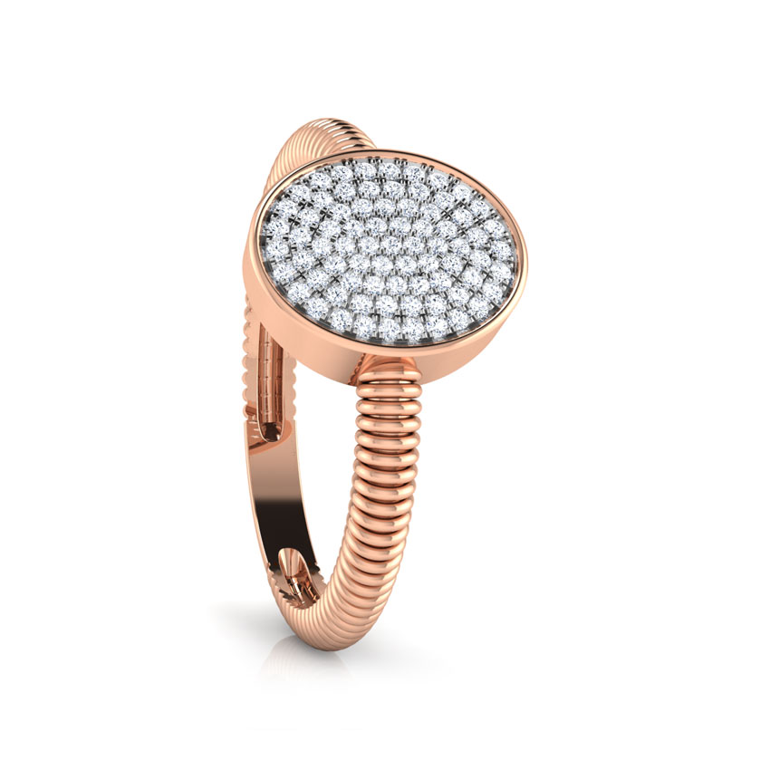 Ovate Cluster Diamond Ring