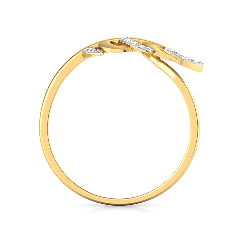 Wispy Leaf Diamond Ring