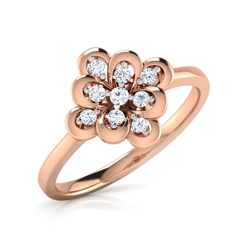 Diamond Rings 14 Karat Rose Gold Nuo Diamond Ring