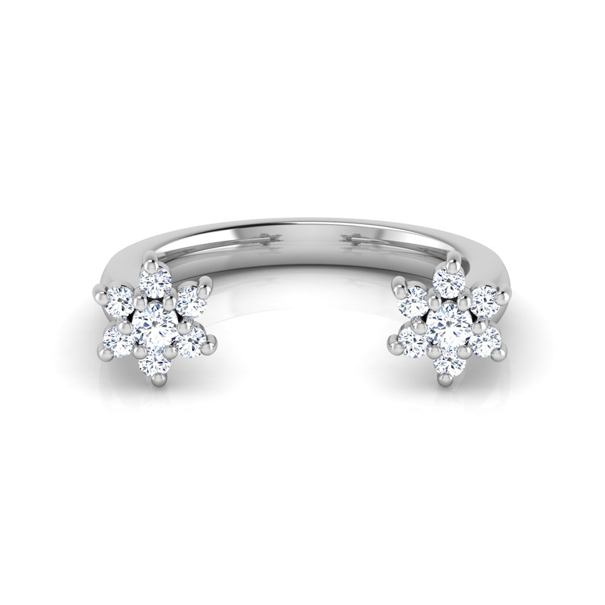 Duo Flower Open Diamond Ring Duo Flower Open Diamond Ring