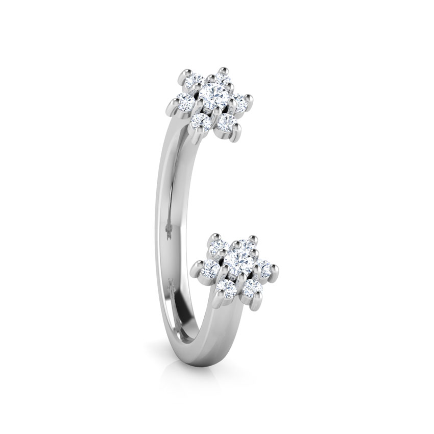 Duo Flower Open Diamond Ring Duo Flower Open Diamond Ring