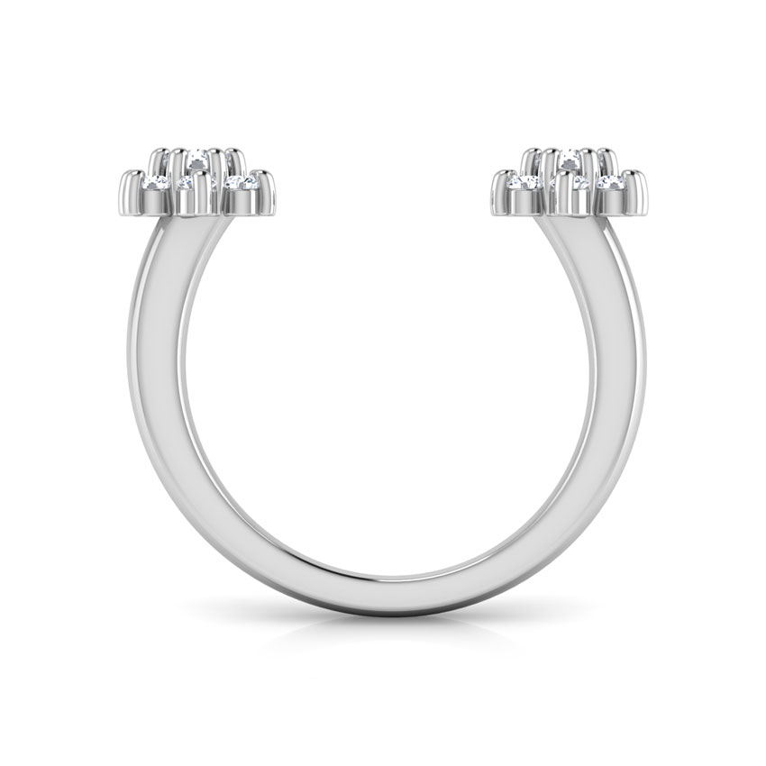 Duo Flower Open Diamond Ring Duo Flower Open Diamond Ring