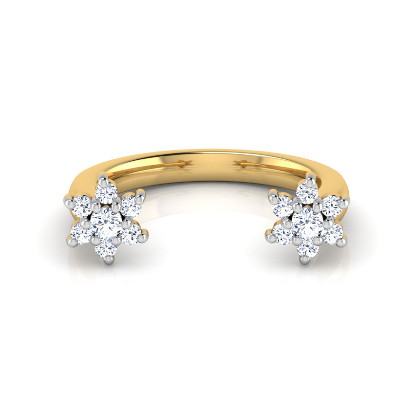 Duo Flower Open Diamond Ring Duo Flower Open Diamond Ring