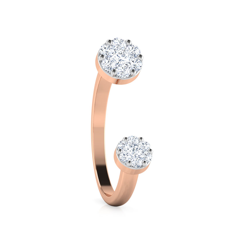 Duo Cluster Open Diamond Ring Duo Cluster Open Diamond Ring