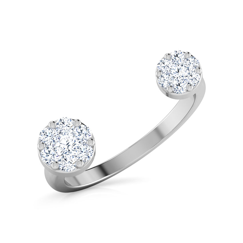 Duo Cluster Open Diamond Ring Duo Cluster Open Diamond Ring