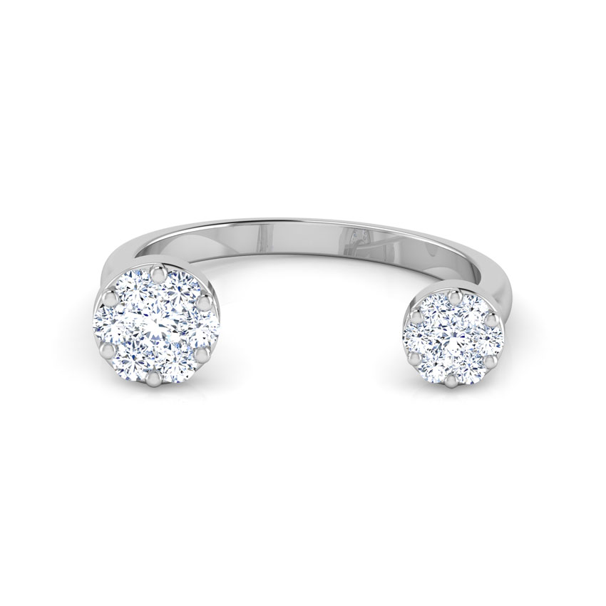 Duo Cluster Open Diamond Ring Duo Cluster Open Diamond Ring