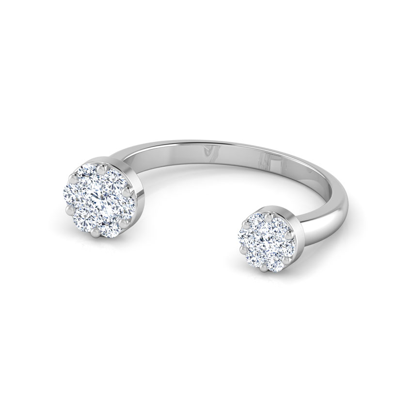 Duo Cluster Open Diamond Ring Duo Cluster Open Diamond Ring