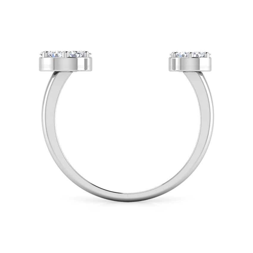 Duo Cluster Open Diamond Ring Duo Cluster Open Diamond Ring