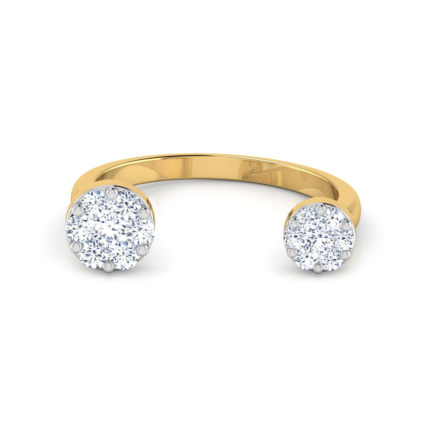 Duo Cluster Open Diamond Ring Duo Cluster Open Diamond Ring