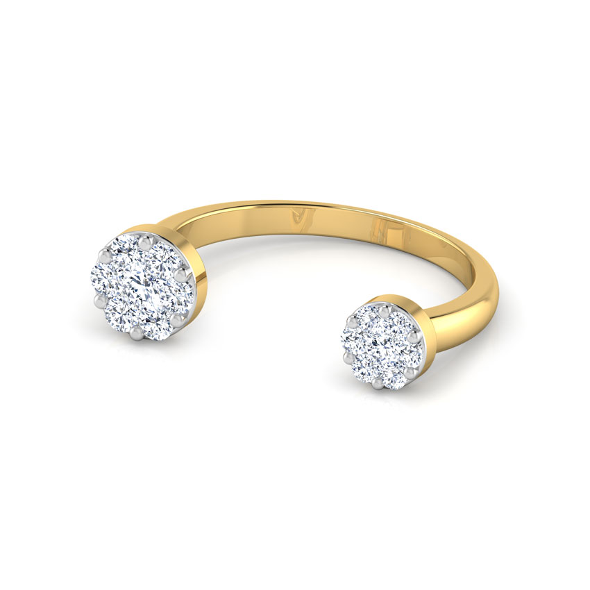 Duo Cluster Open Diamond Ring Duo Cluster Open Diamond Ring