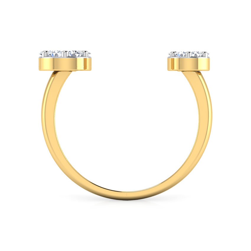 Duo Cluster Open Diamond Ring Duo Cluster Open Diamond Ring