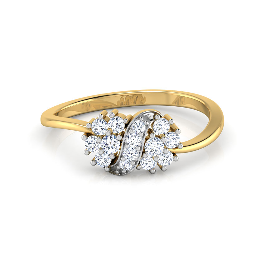 Cluster Ribbion Diamond Ring