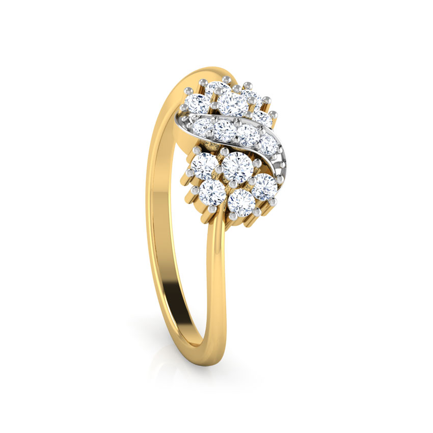 Cluster Ribbion Diamond Ring