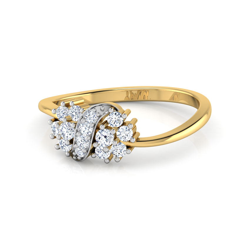 Cluster Ribbion Diamond Ring