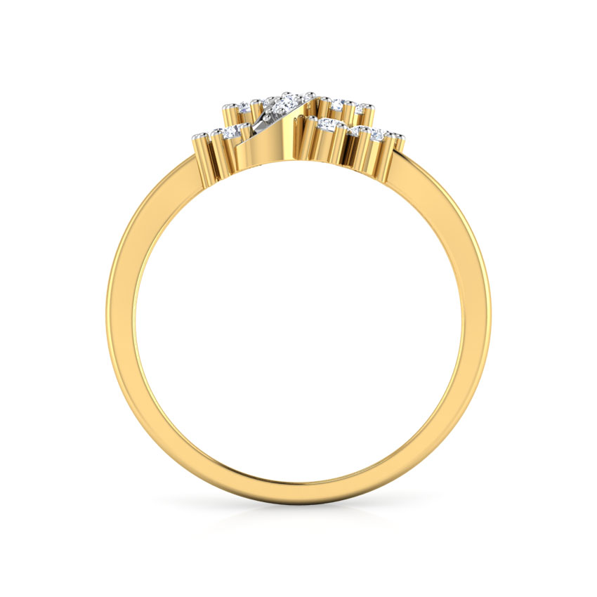 Cluster Ribbion Diamond Ring