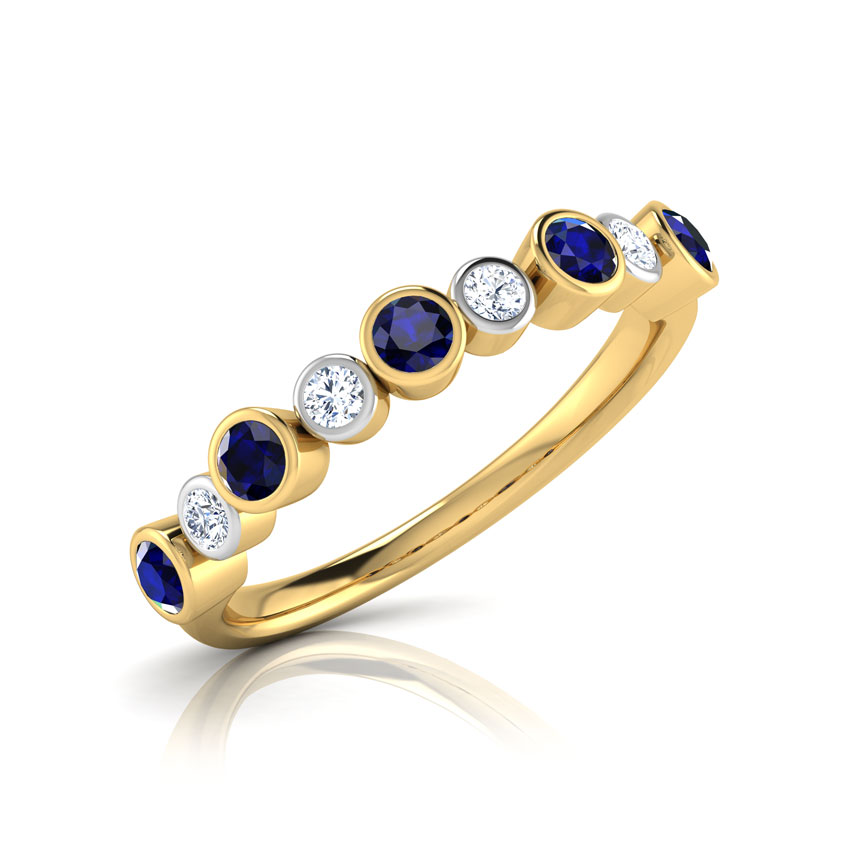 Diamond,Gemstone Rings 18 Karat Yellow Gold Alternate Loop Diamond Ring