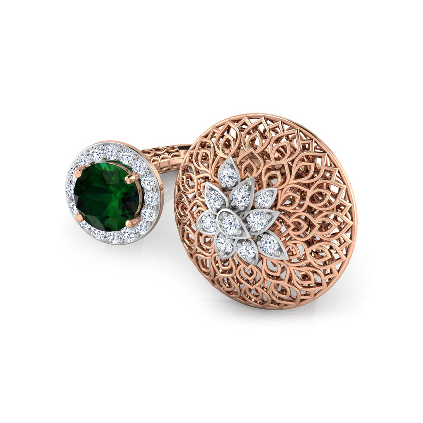 Orbit Leaf Diamond Ring