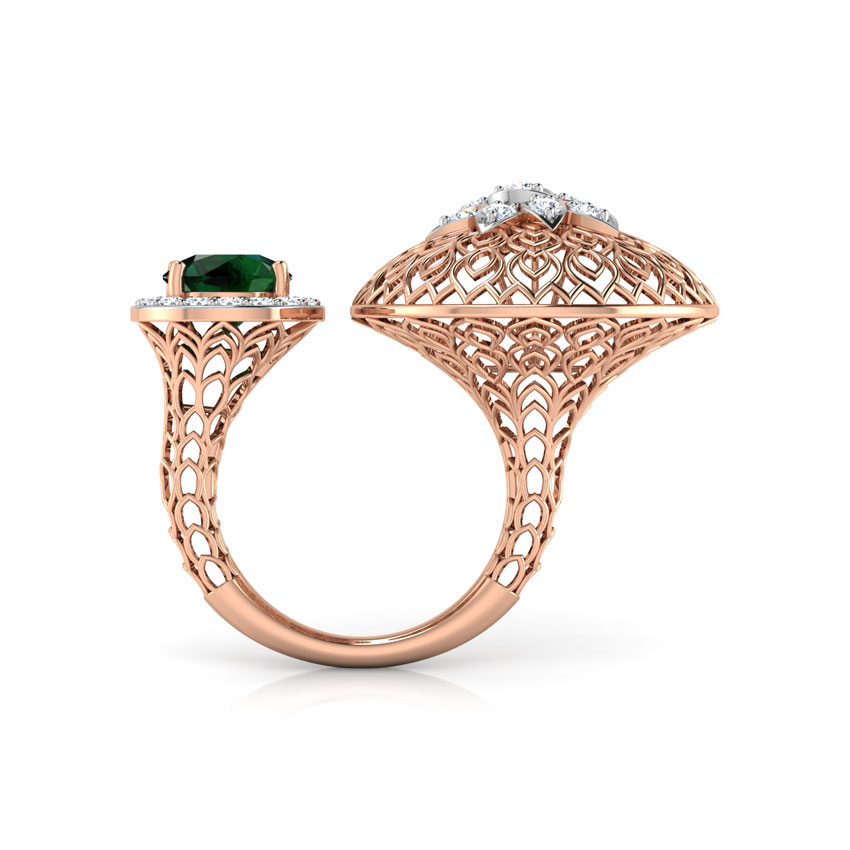 Orbit Leaf Diamond Ring