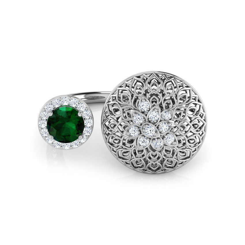 Orbit Leaf Diamond Ring