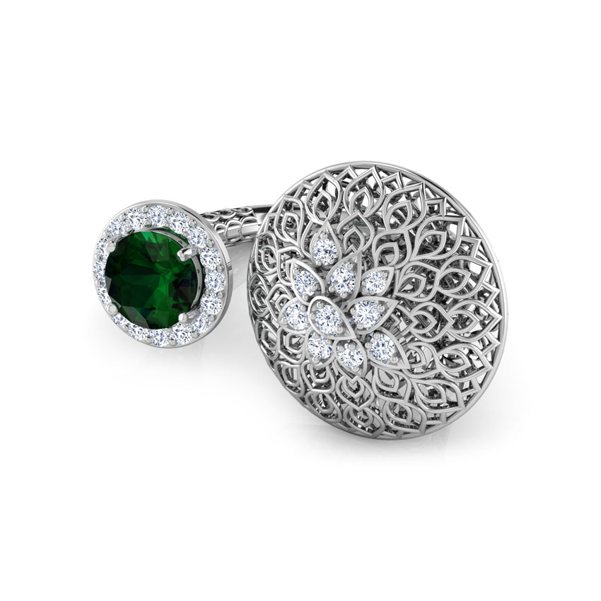 Orbit Leaf Diamond Ring