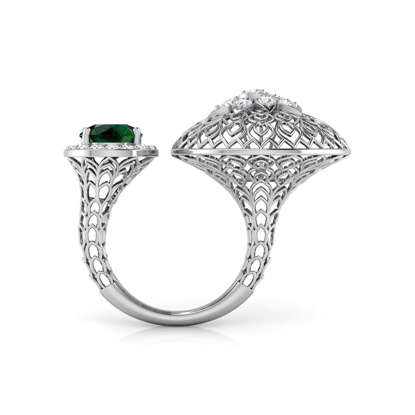 Orbit Leaf Diamond Ring