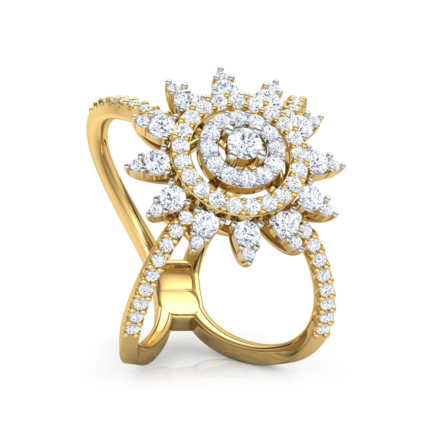 Chamomile Flower Diamond Ring