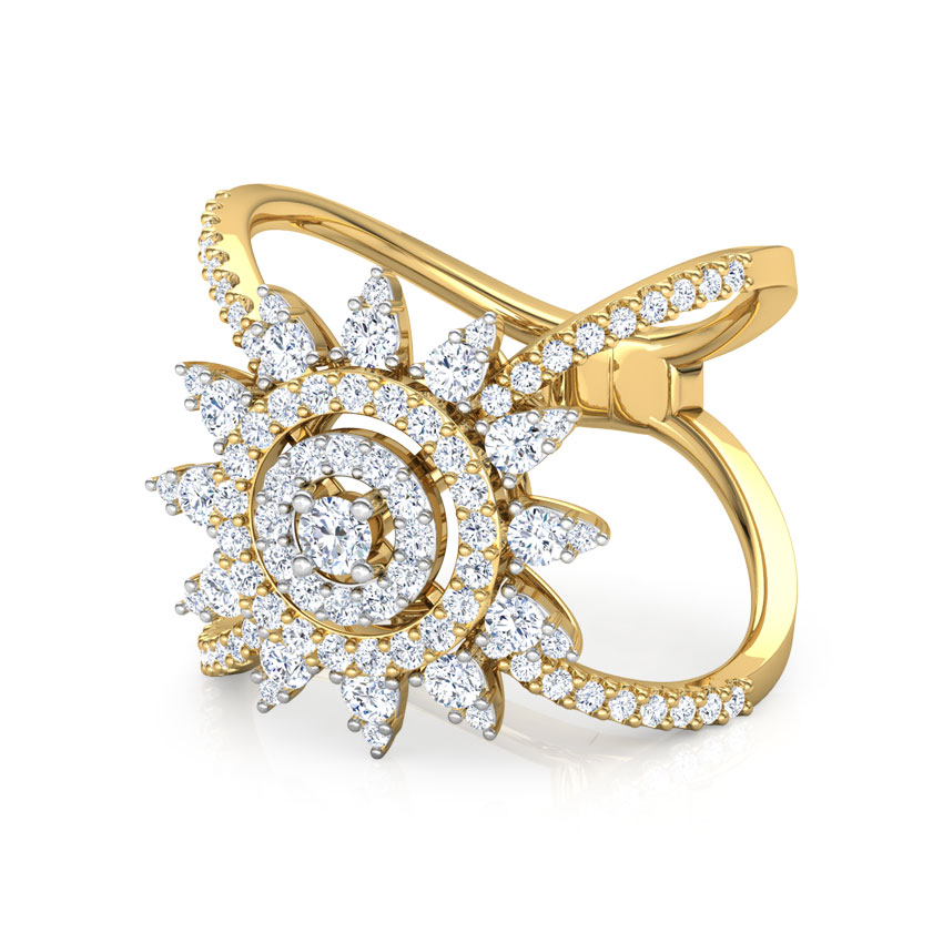 Chamomile Flower Diamond Ring