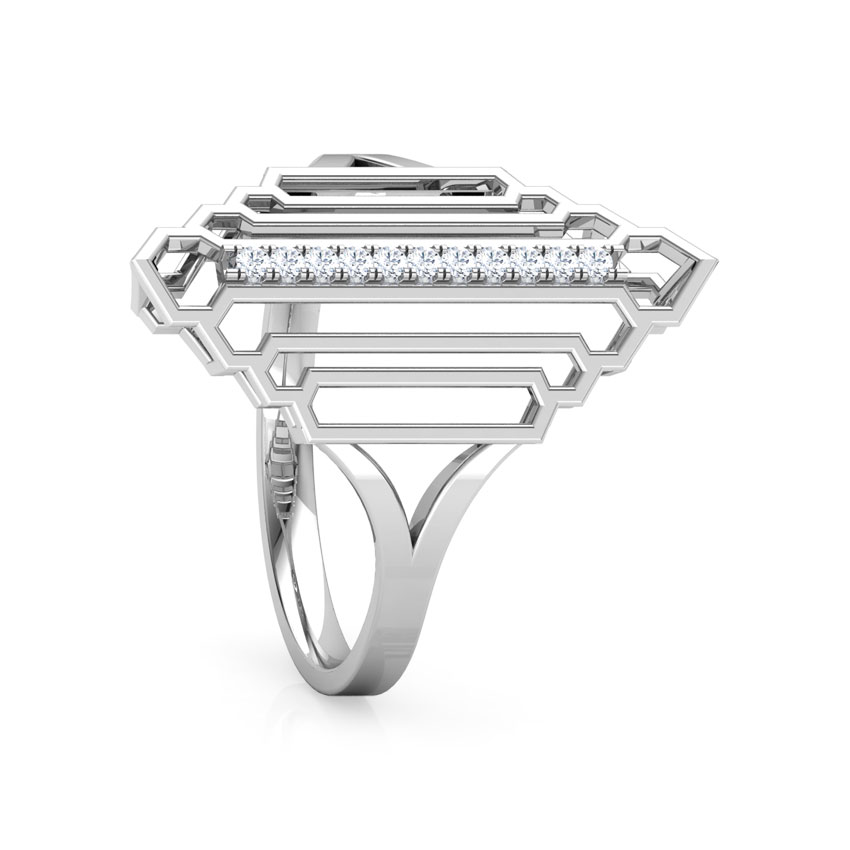 Regal Stepped Diamond Ring