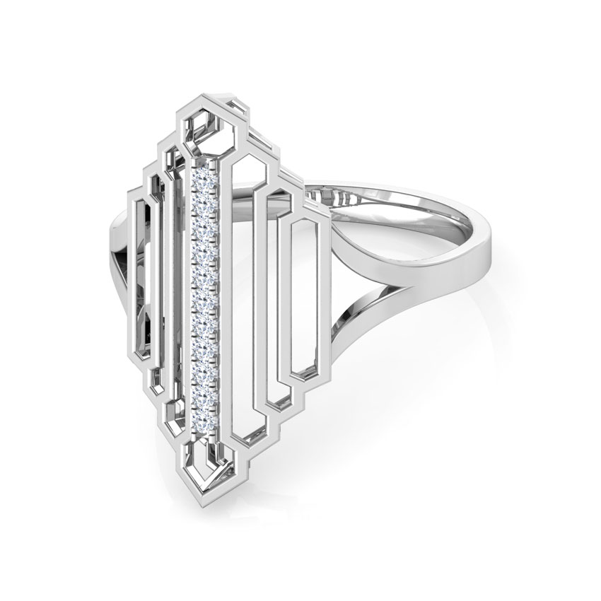 Regal Stepped Diamond Ring