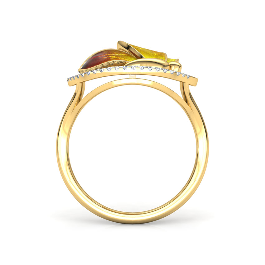 Encircle Orange Butterfly Diamond Ring Encircle Orange Butterfly Diamond Ring