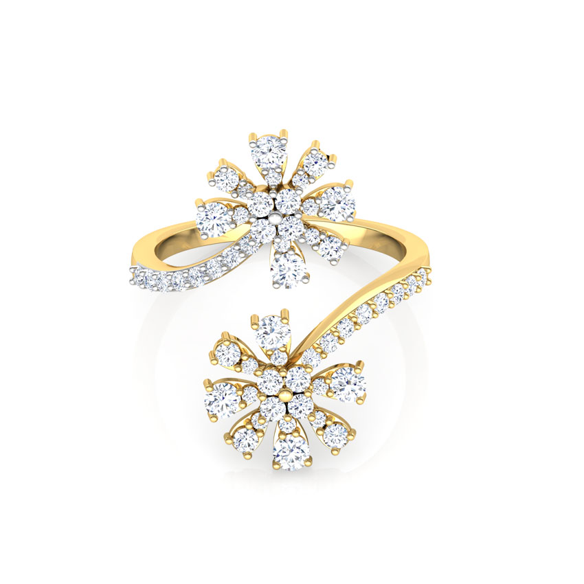 Duo Floweret Diamond Ring Duo Floweret Diamond Ring